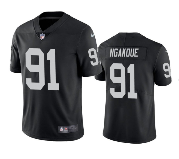 Men's Las Vegas Raiders #91 Yannick Ngakoue Black Vapor Untouchable Limited Stitched Football Jersey Men's Las Vegas Raiders #91 Yannick Ngakoue Black Vapor Untouchable Limited Stitched Football Jersey
